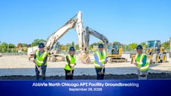 AbbVie officials participate in a groundbreaking ceremony on September 29, 2025, for AbbVie’s new active pharmaceutical ingredient (API) facility in North Chicago, Illinois. This expansion is part of AbbVie’s commitment to invest more than $10 billion in capital in the U.S. over the next decade. AbbVie officials participate in a groundbreaking ceremony on September 29, 2025, for AbbVie’s new active pharmaceutical ingredient (API) facility in North Chicago, Illinois. This expansion is part of AbbVie’s commitment to invest more than $10 billion in capital in the U.S. over the next decade.