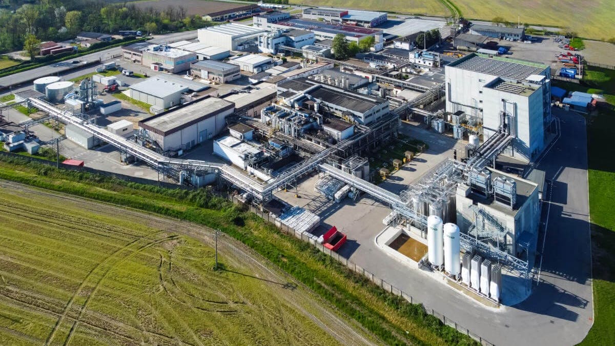 Aerial view of Axplora Gropello Cairoli, Italy site