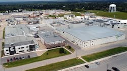 Aerial view of Cambrex's Charles City, Iowa manufacturing site Aerial view of Cambrex's Charles City, Iowa manufacturing site