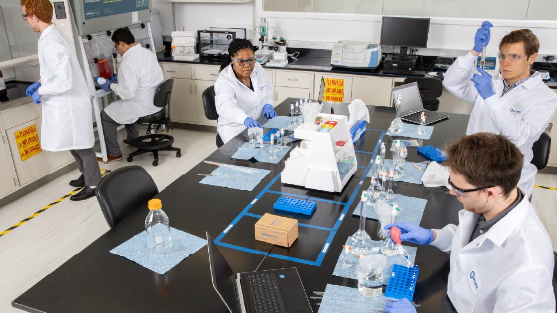 Alcami lab expansion, lab services team hard at work