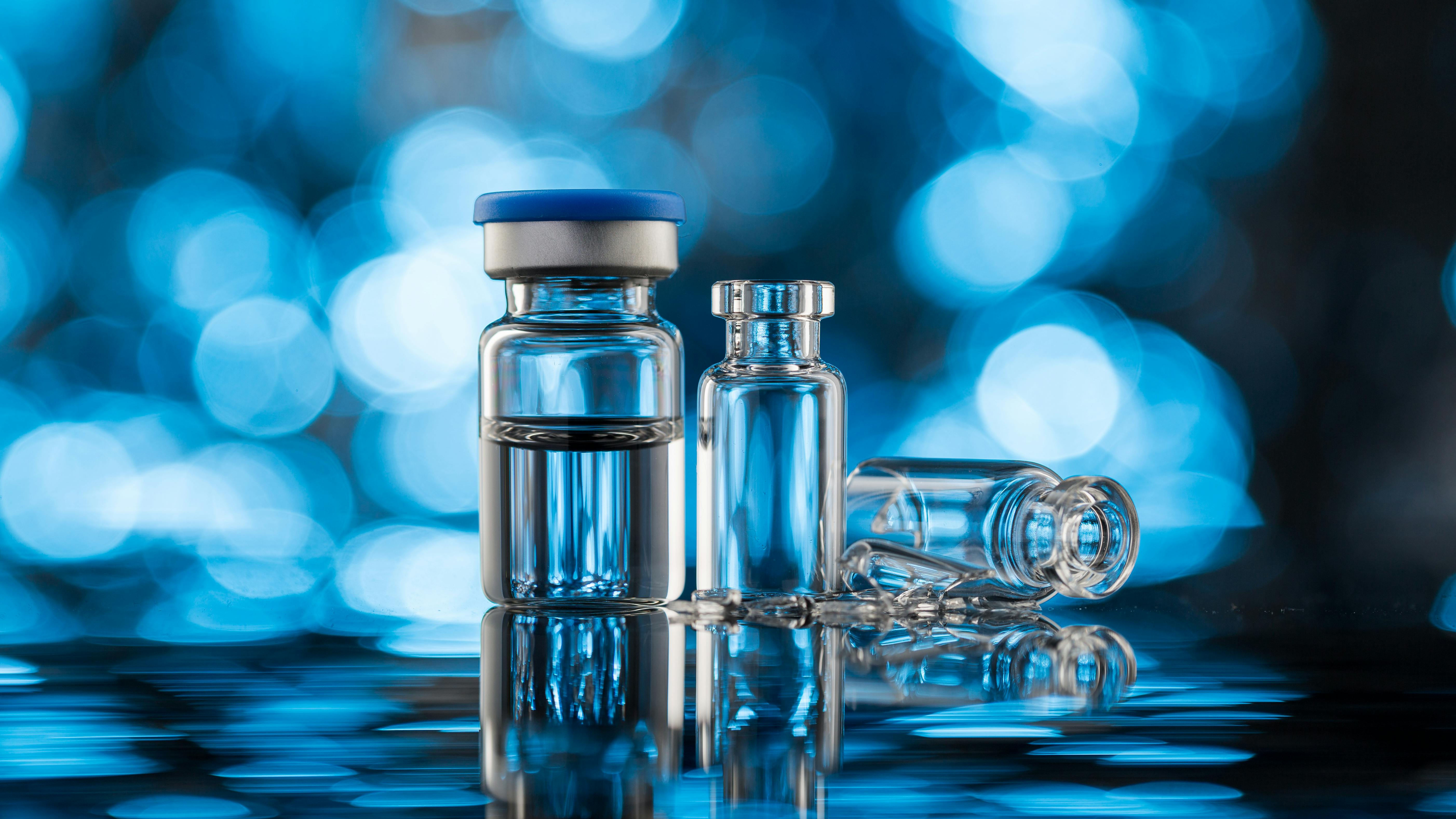 Vials for vaccine injection, to be filled in syringes for medical Treatment.