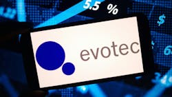 Evotec company logo displayed on mobile phone Evotec company logo displayed on mobile phone
