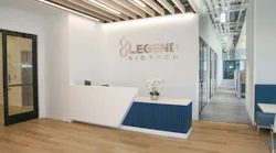 Legend Biotech front desk and lobby at new site