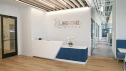 Legend Biotech front desk and lobby at new site Legend Biotech front desk and lobby at new site