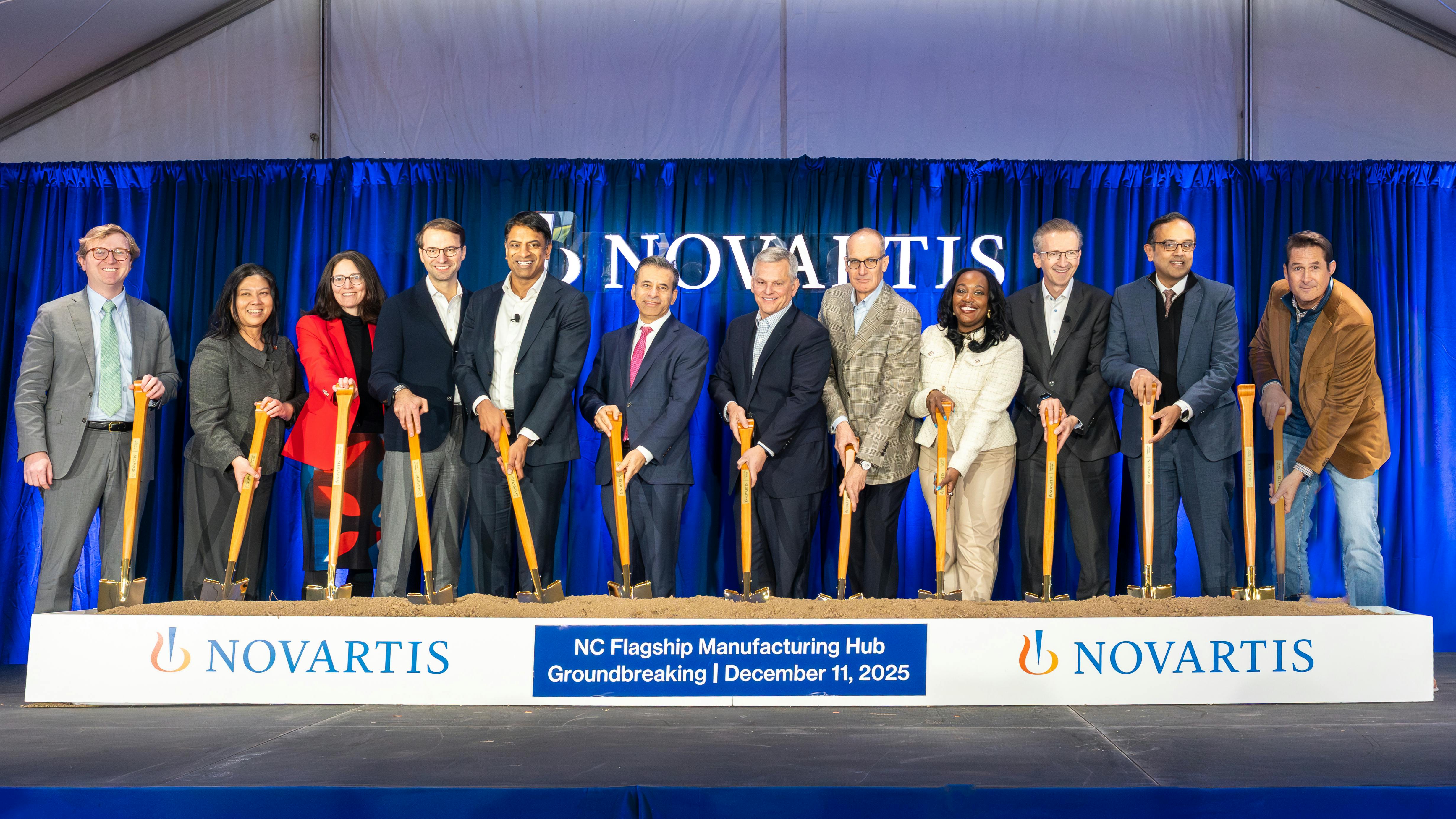 Novartis ground breaking ceremony on Dec. 11 for North Carolina flagship manufacturing hub