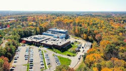 Aerial view of Rentschler Biopharma’s Milford, MA site Aerial view of Rentschler Biopharma’s Milford, MA site