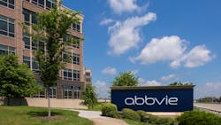 AbbVie US headquarters building and sign AbbVie US headquarters building and sign