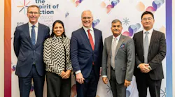 From left to right: John-Arne Røttingen, CEO, Wellcome; Priya Agrawal, VP Health Equity and Partnerships, MSD; Richard Hatchett, CEO, Coalition for Epidemic Preparedness Innovations (CEPI); Raman Rao, CEO, Hilleman Laboratories; Ikjung Kim, VP Head of Global Business Development, SK bioscience.