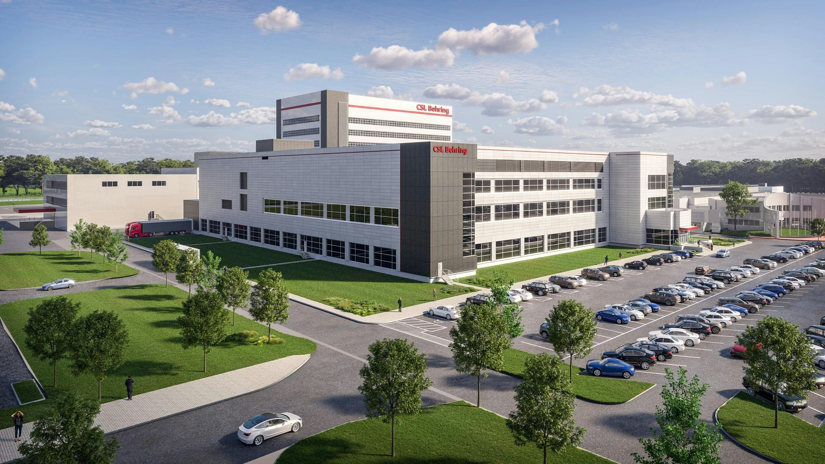 3D mockup of expanded CSL plasma-derived therapy manufacturing facility in Kankakee, Illinois