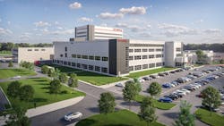 3D mockup of expanded CSL plasma-derived therapy manufacturing facility in Kankakee, Illinois 3D mockup of expanded CSL plasma-derived therapy manufacturing facility in Kankakee, Illinois