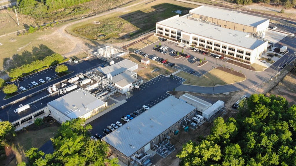 Aerial view of Ambiopharm North Augusta, South Carolina (USA Headquarters)