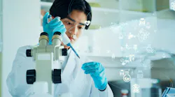 Researcher conducting an experiment and science and technology concept