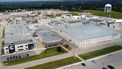 Aerial view of Charles City, Iowa Cambrex manufacturing facility Aerial view of Charles City, Iowa Cambrex manufacturing facility