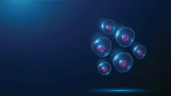 Stem cell cluster. Regenerative medicine, cell therapy, Stem cell cluster. Regenerative medicine, cell therapy,