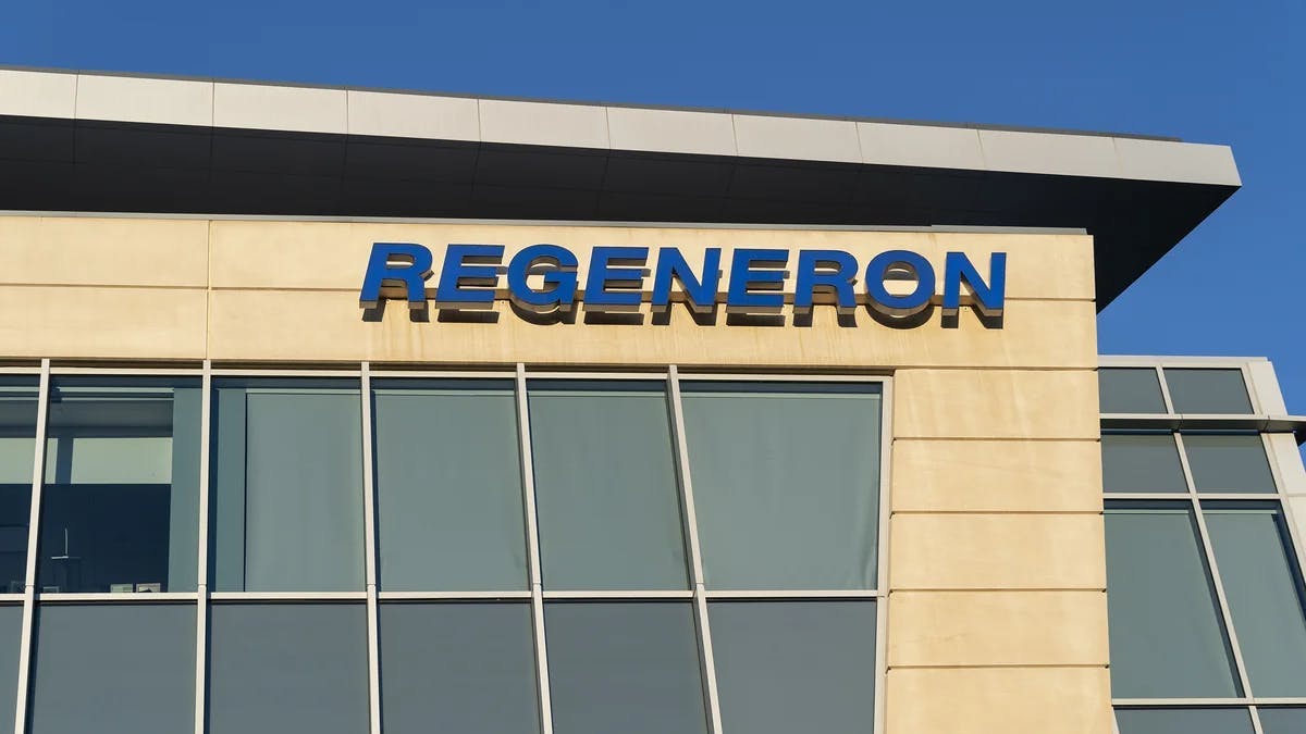 Regeneron logo on building