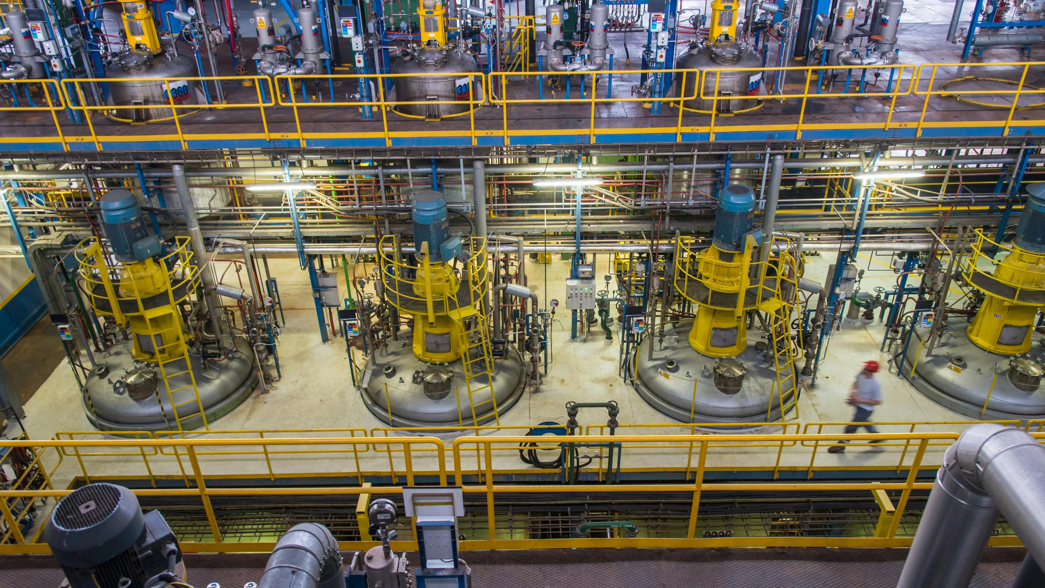 Interior of Evonik's Slovensk&aacute; &Lcaron;up&ccaron;a site