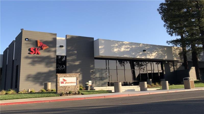 exterior building shot of SK pharmteco facility