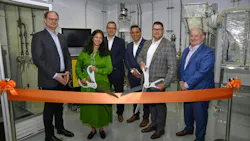 Ribbon cutting at Piramal Pharma Solutions’ payload-linker suite, Riverview, MI. Left to right: Peter DeYoung, CEO, Piramal Global Pharma; Nandini Piramal, Chairperson, Piramal Pharma Limited; Herve Berdou, COO, PPS; Manoj Zalpuri, EVP North America Operations, PPS; Bruce Guimares, VP & Site Head, PPS; Stu Needleman, CCO, PPS. Ribbon cutting at Piramal Pharma Solutions’ payload-linker suite, Riverview, MI. Left to right: Peter DeYoung, CEO, Piramal Global Pharma; Nandini Piramal, Chairperson, Piramal Pharma Limited; Herve Berdou, COO, PPS; Manoj Zalpuri, EVP North America Operations, PPS; Bruce Guimares, VP & Site Head, PPS; Stu Needleman, CCO, PPS.