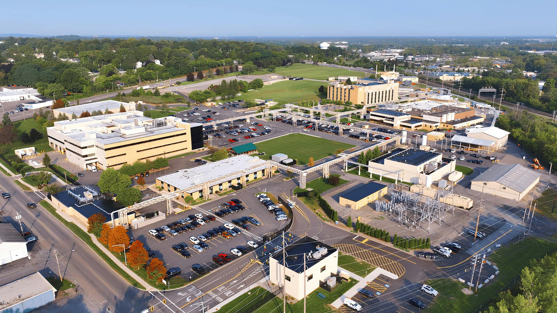Aerial view of Lotte Biologics Syracuse Bio Campus
