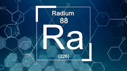 Composition of periodic table text radium 88 ra 226 over element structures on blue gradient background Composition of periodic table text radium 88 ra 226 over element structures on blue gradient background