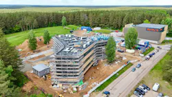 Aerial view of construction work on Northway Biotech cell therapy manufacturing facility in Lithuania Aerial view of construction work on Northway Biotech cell therapy manufacturing facility in Lithuania