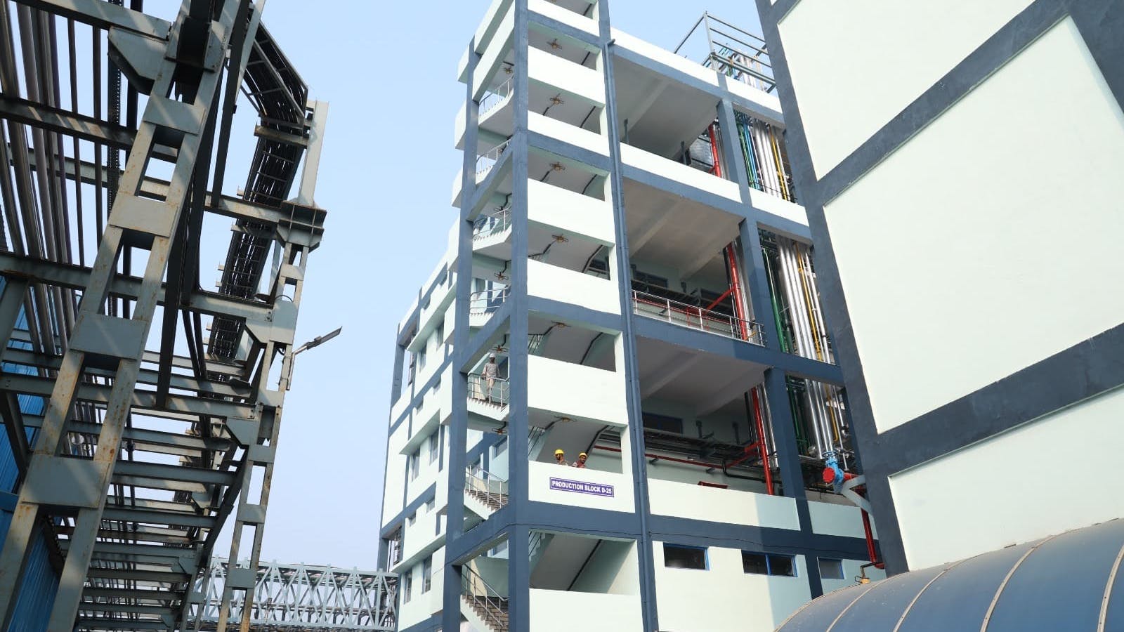 Closeup of building at Axplora's Vizag, India site