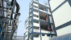 Closeup of building at Axplora's Vizag, India site Closeup of building at Axplora's Vizag, India site