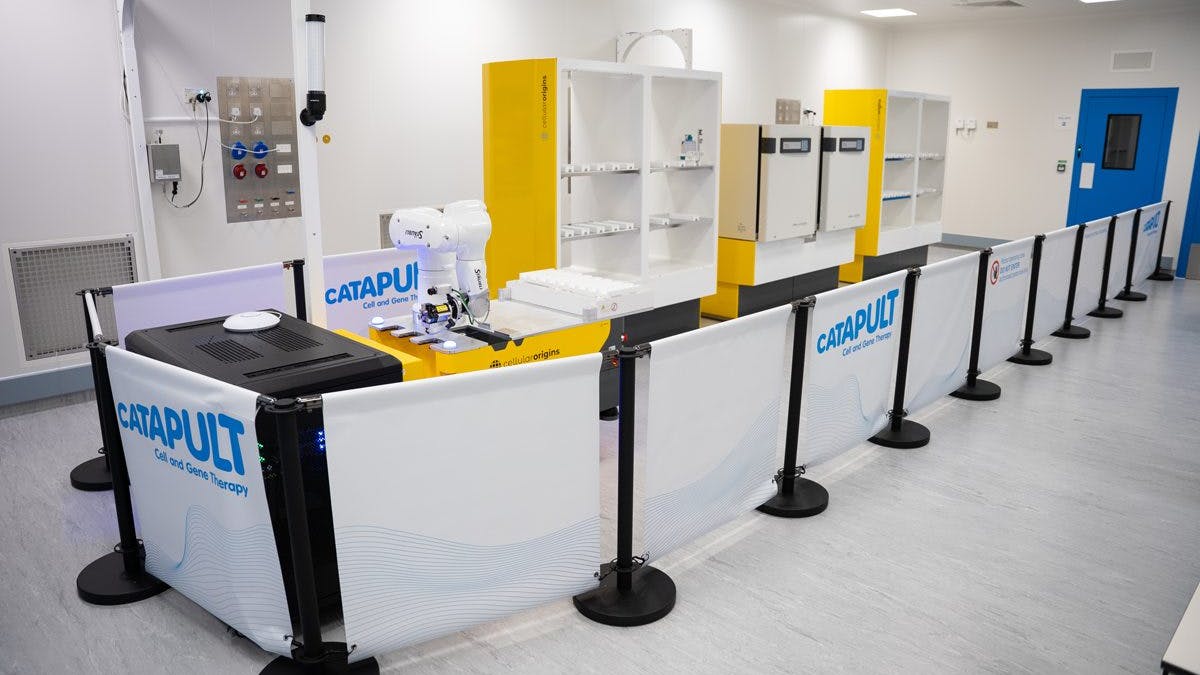 Photograph courtesy of Cell and Gene Therapy Catapult Digital and Automation Testbeds, Stevenage, UK.