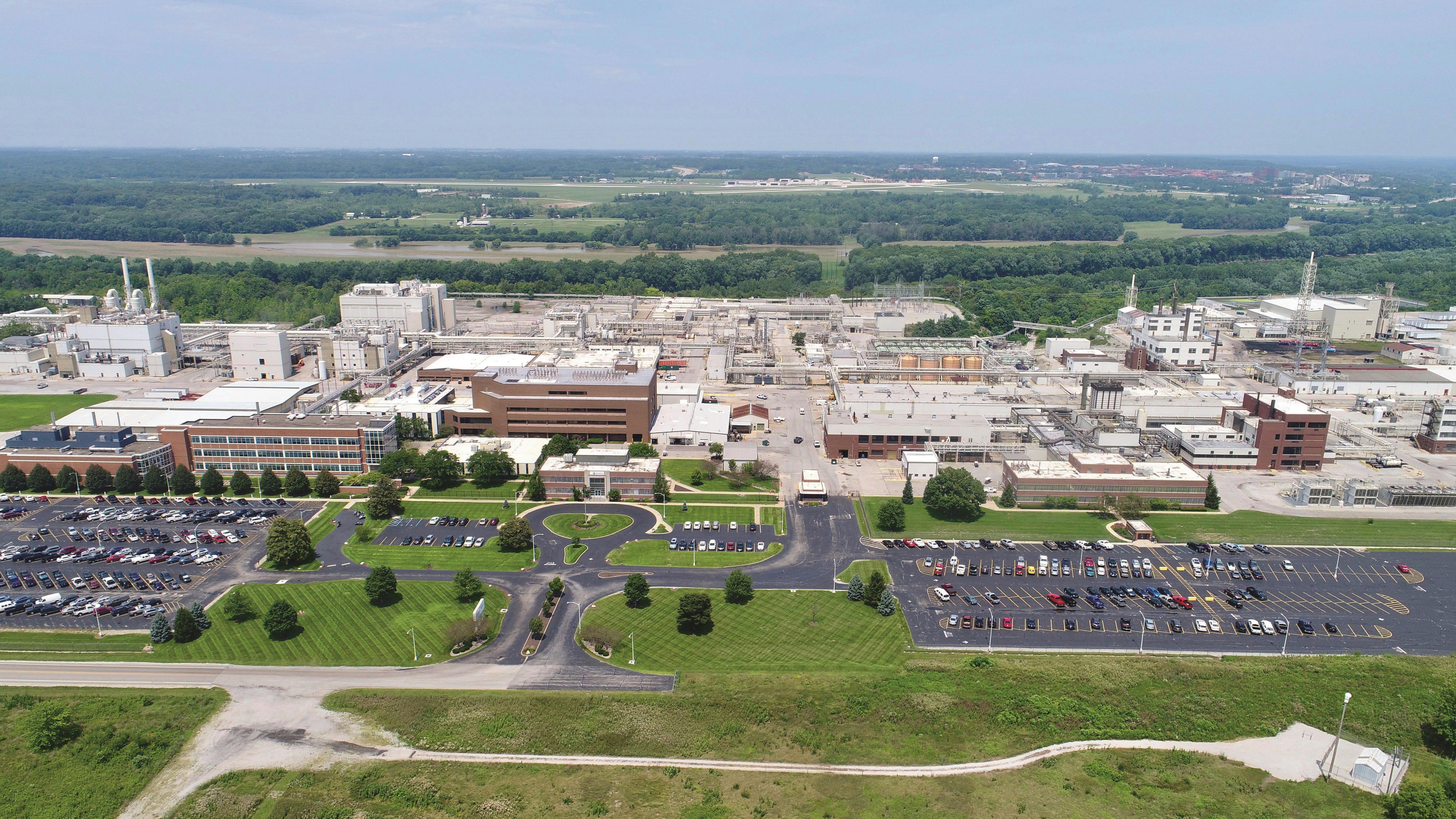 Aerial view of Evonik site in Tippecanoe, Indiana
