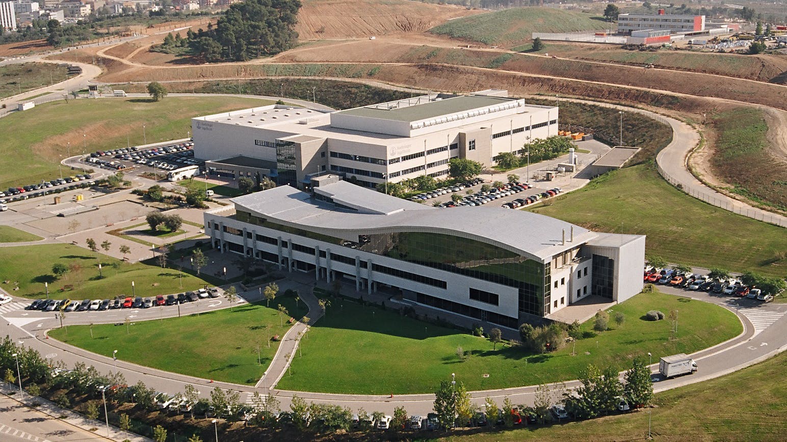 Aerial view of Boehringer Ingelheim's production site in Spain