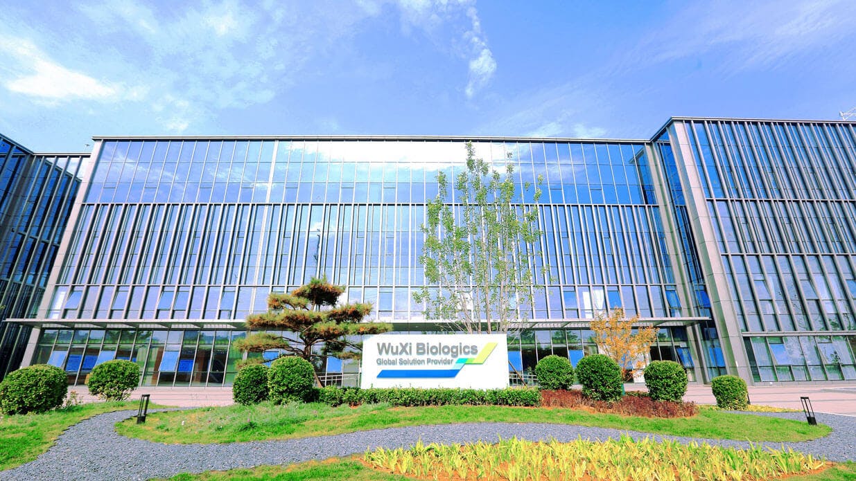 Exterior view of WuXi Biologics building in Hebei, China