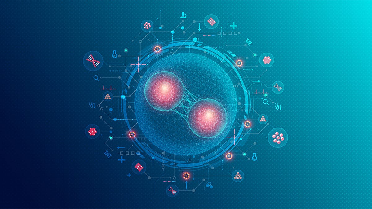 medical and scientific icons representing cell and gene therapy