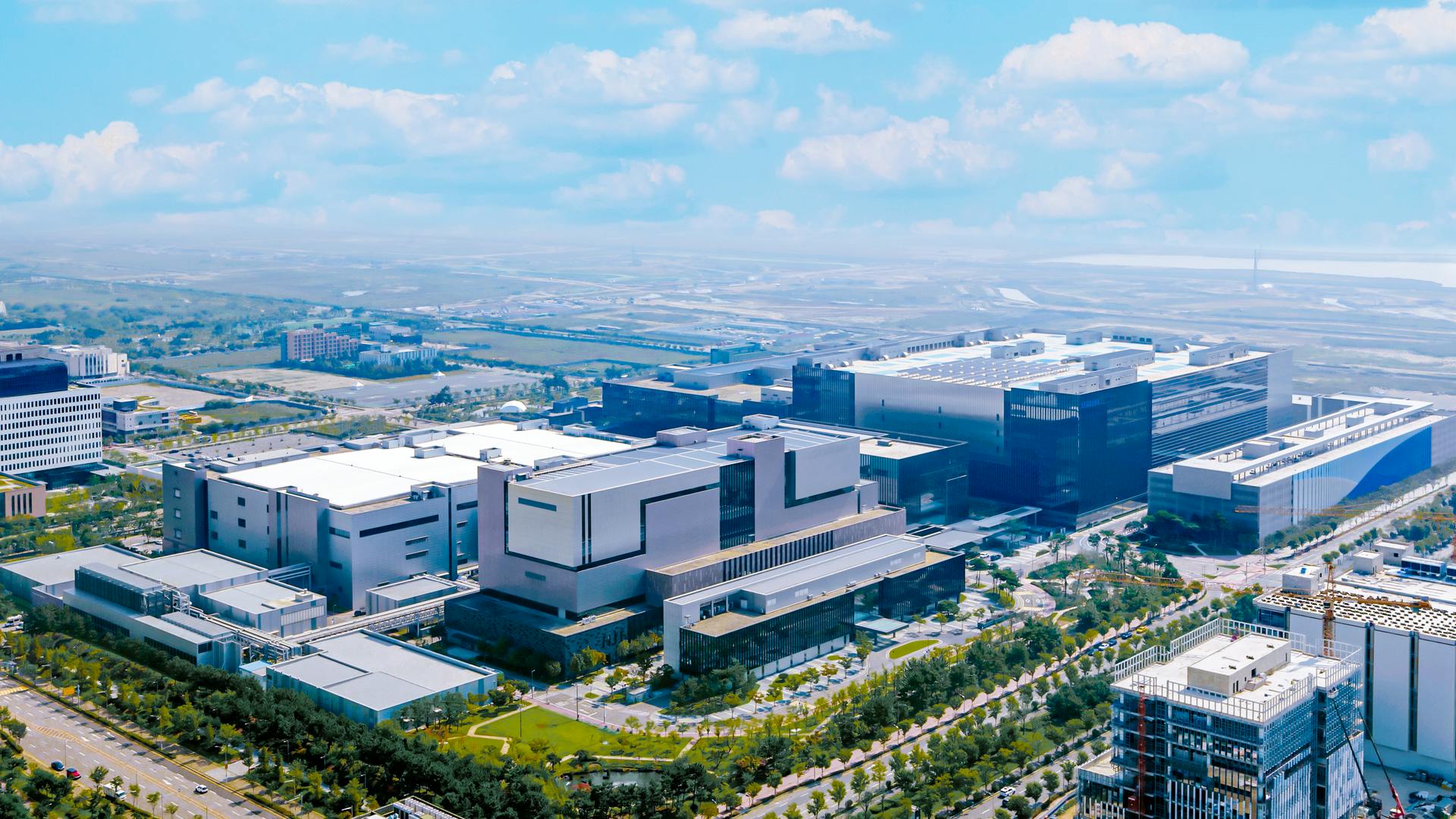 Aerial view of Samsung Biologics campus