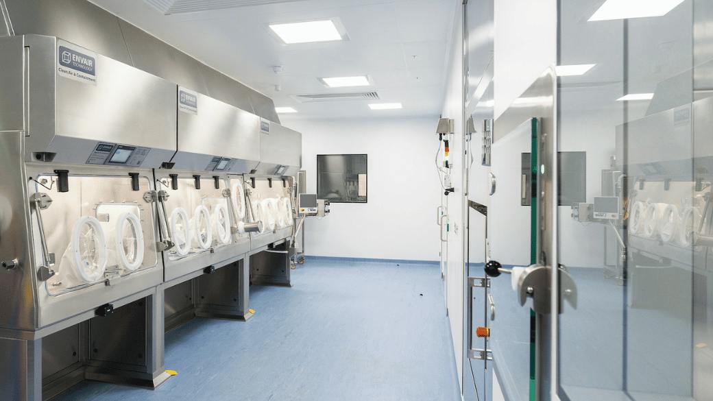Inside of Upperton's new sterile manufacturing facility in the UK