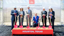 Ceremony for ground breaking at new Eli Lilly plant in Houston, Texas