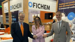 Ofichem and Kinentia Biosciences executives shake hands on new partnership