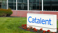 Catalent sign in front of Princeton, New Jersey facility