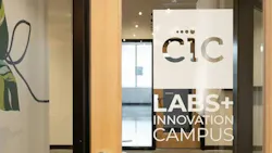 CIC sign on glass door at Philadelphia campus