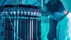 Scientist monitors the Prolific Machines bioreactor