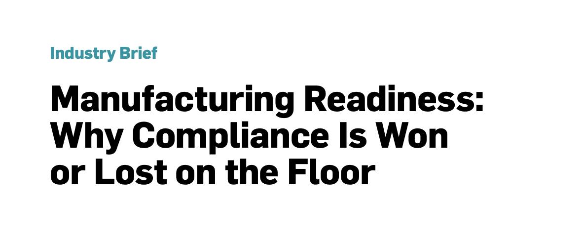 manufacturing
