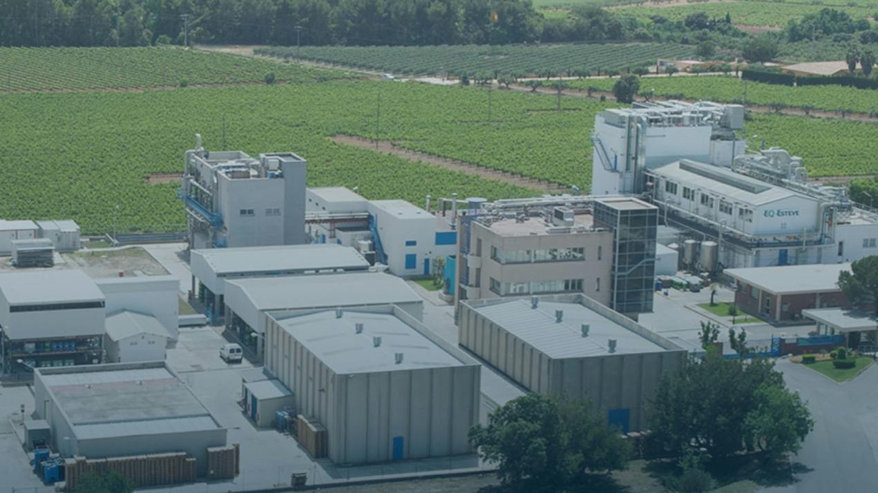 Aerial view of Esteve plant in Shaoxing, China